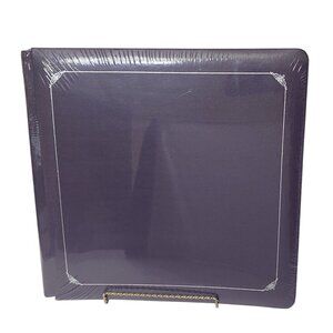 Creative Memories 12x12 Purple Scrapbook Album Silver Trim 15 White Pages